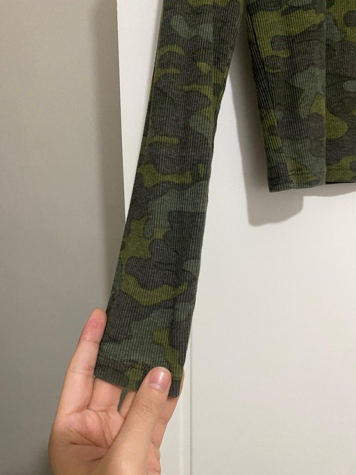 Kadın Kamuflaj Uzun Kollu body - Görsel 2