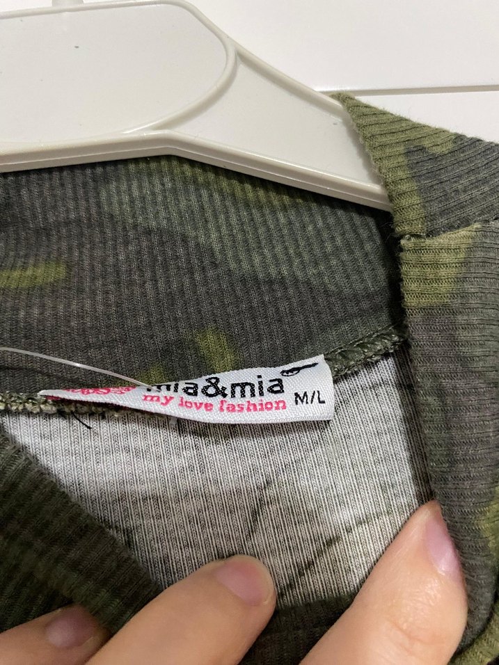 Kadın Kamuflaj Uzun Kollu body - Görsel 3