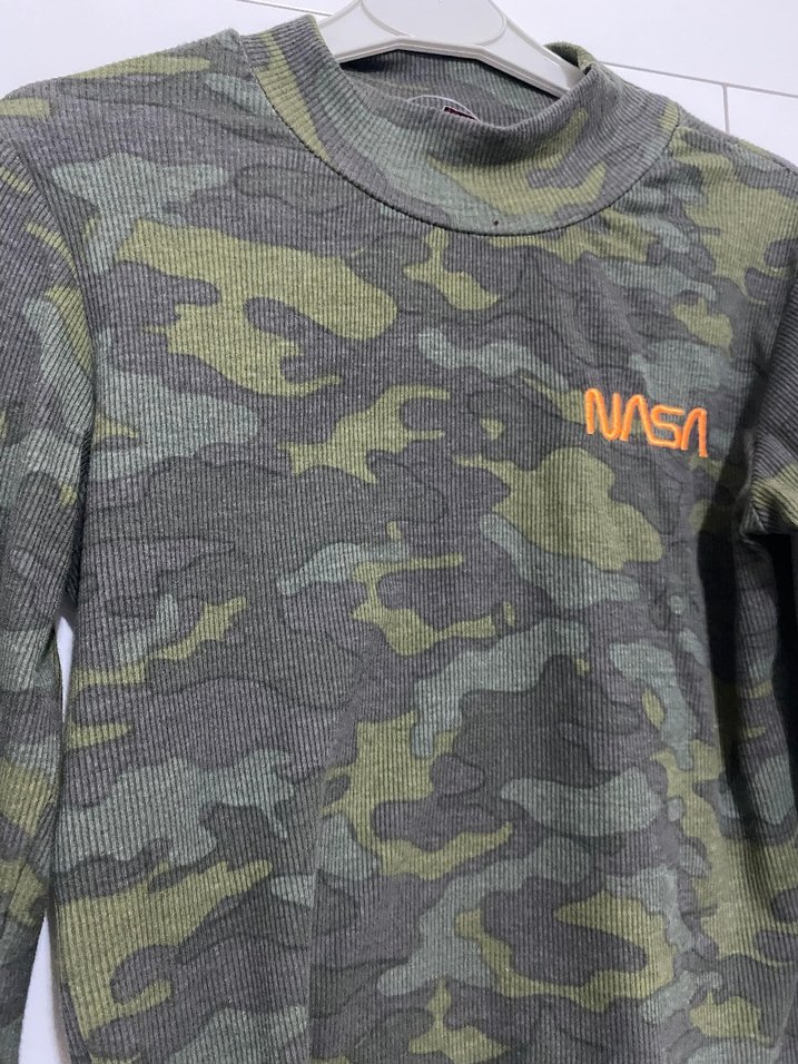 Kadın Kamuflaj Uzun Kollu body - Görsel 4