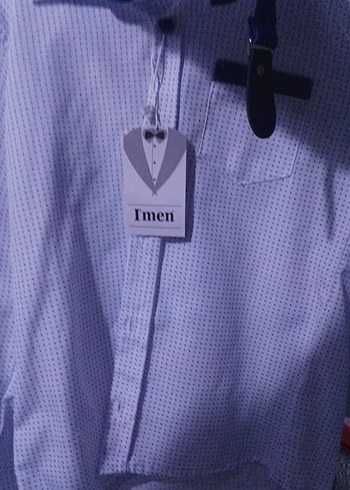 Parlak Mavi Kot Kemerli Çocuk takım - Görsel 4