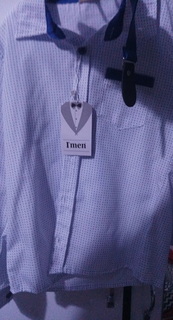 Parlak Mavi Kot Kemerli Çocuk takım - Görsel 4