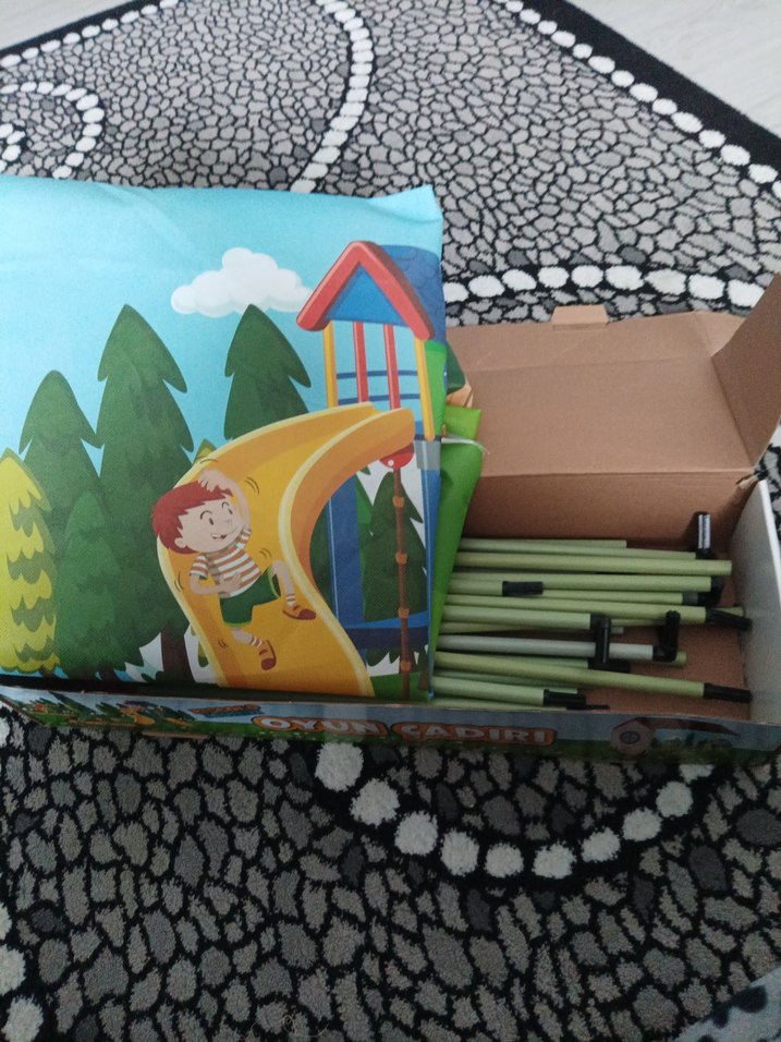 Renkli Çocuk Oyun Evi Çadırı - Görsel 3