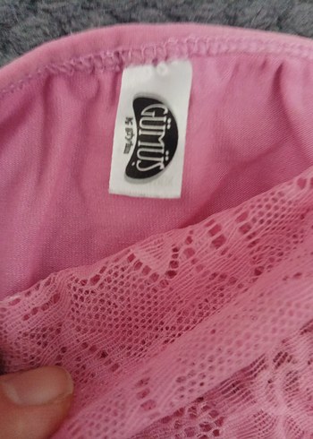 Dantel Detaylı Pembe İnce Askılı Kadın Atlet - Görsel 2