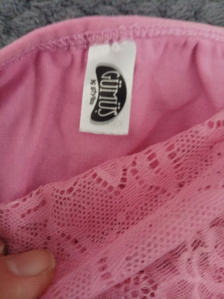 Dantel Detaylı Pembe İnce Askılı Kadın Atlet - Görsel 2