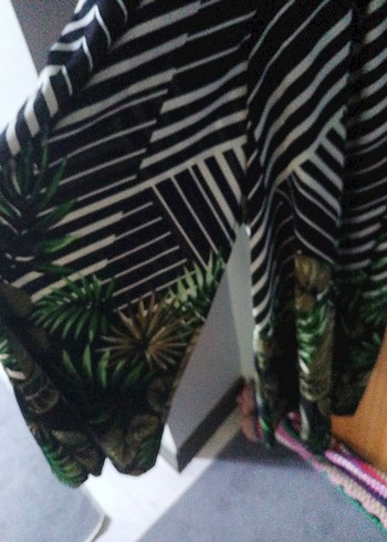 Desenli Uzun Kollu Bohem Uzun Elbise - Görsel 6