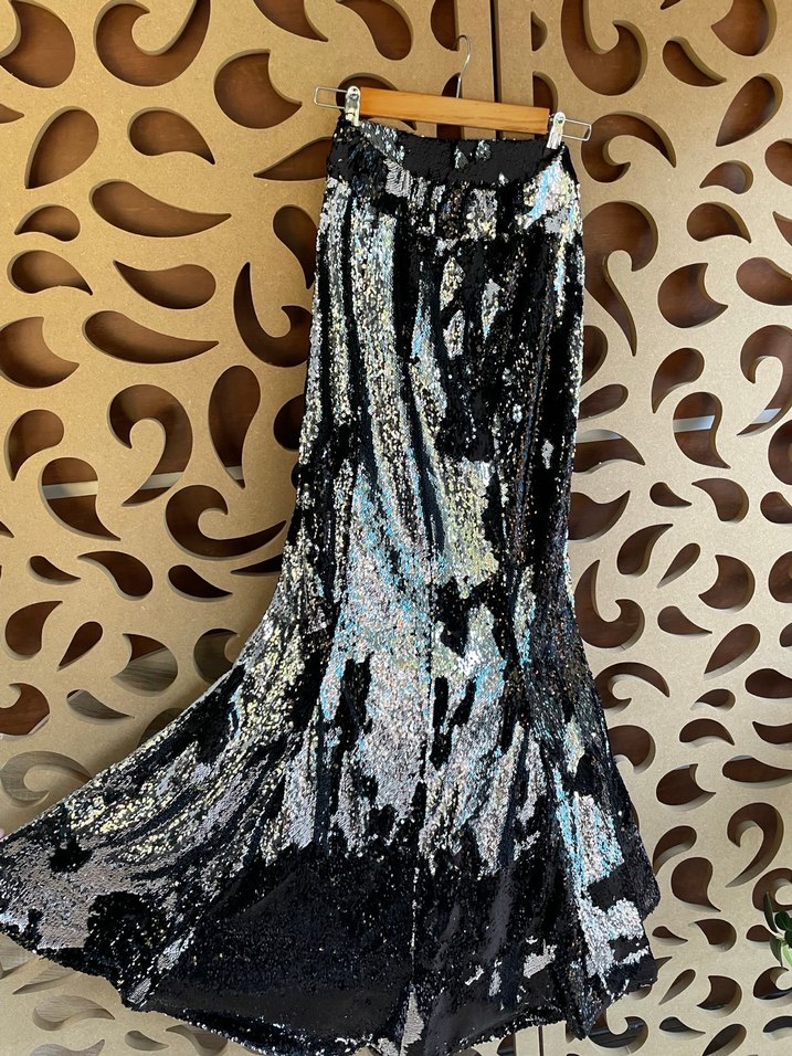 Kadın Payetli Çok Renkli Balık Etek - Görsel 2