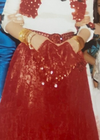 Bordo Nakışlı Uzun İkili Takım Dimija - Görsel 2