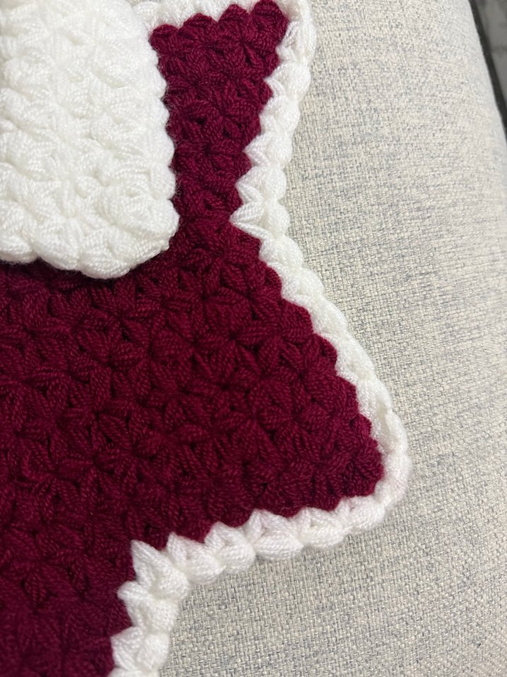 Bordo Beyaz El Örmesi Lif - Görsel 3