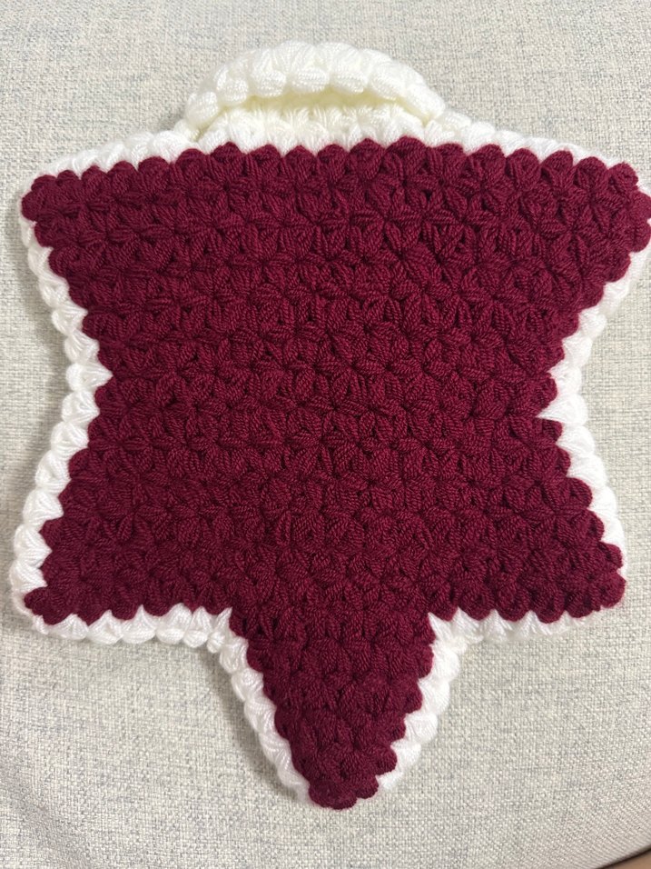 Bordo Beyaz El Örmesi Lif - Görsel 5