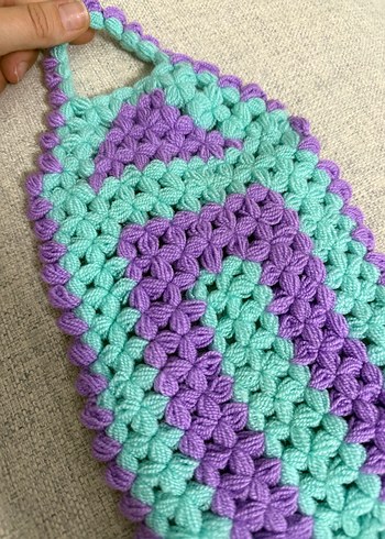 Çok Renkli Örgü Lif - Görsel 4