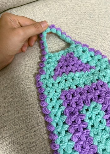 Çok Renkli Örgü Lif - Görsel 3