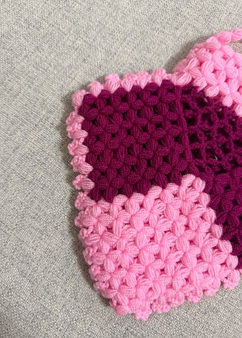 Renkli Pembe Örgü Banyo Süngeri - Görsel 3