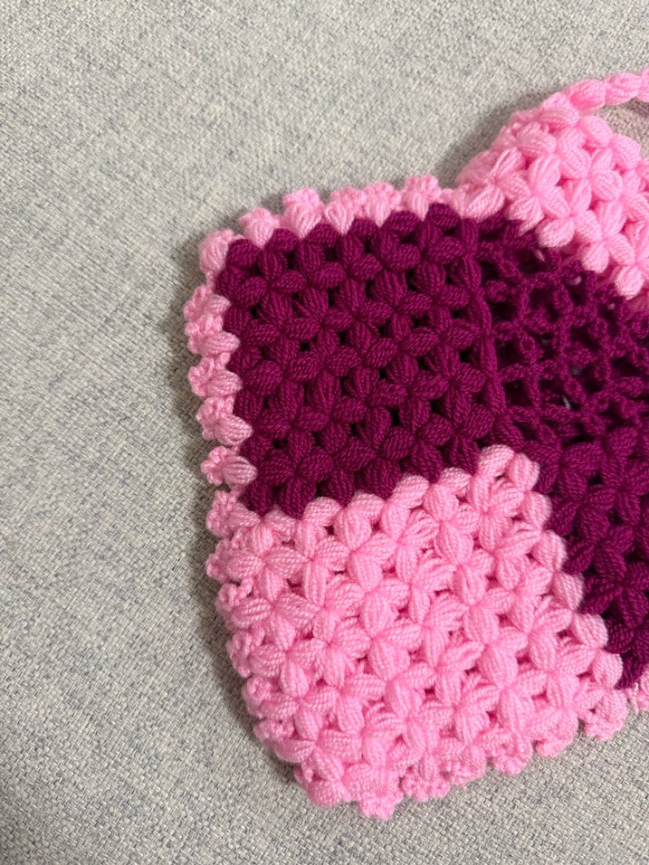 Renkli Pembe Örgü Banyo Süngeri - Görsel 3