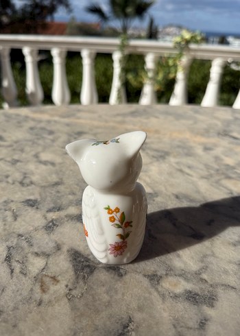 Beyaz Porselen Baykuş Figürin - Görsel 3