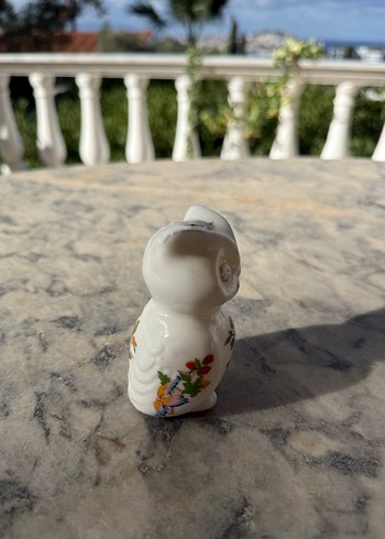 Beyaz Porselen Baykuş Figürin - Görsel 4