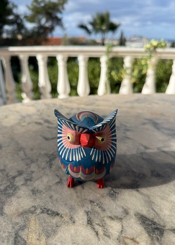 Renkli Baykuş Figürinleri Ahşap Seti - Görsel 2