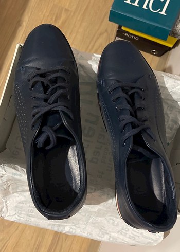 İnci Deri, Lacivert Erkek Bağcıklı Klasik Spor Ayakkabı - Görsel 5