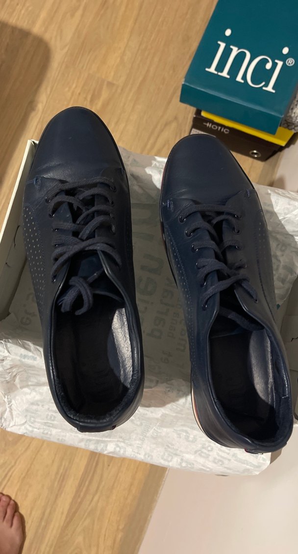 İnci Deri, Lacivert Erkek Bağcıklı Klasik Spor Ayakkabı - Görsel 5