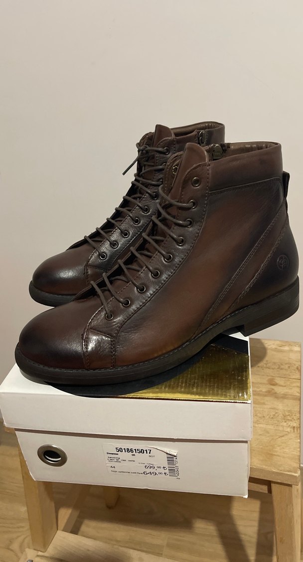 Divarese Kahverengi Deri Erkek Botları Tokalı - Görsel 4