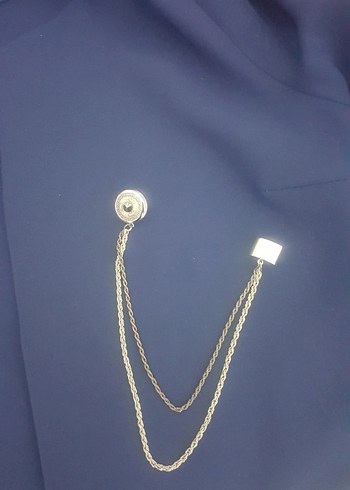 Gümüş gri yaka iğnesi - Görsel 3