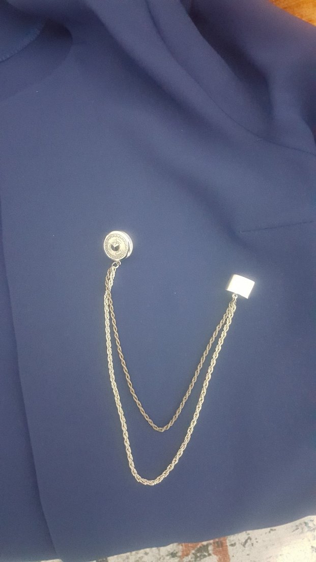 Gümüş gri yaka iğnesi - Görsel 3