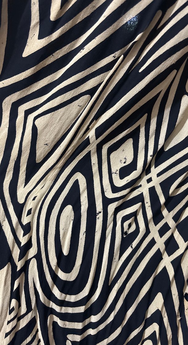 Desenli Siyah Uzun Kadın Elbise - Görsel 3