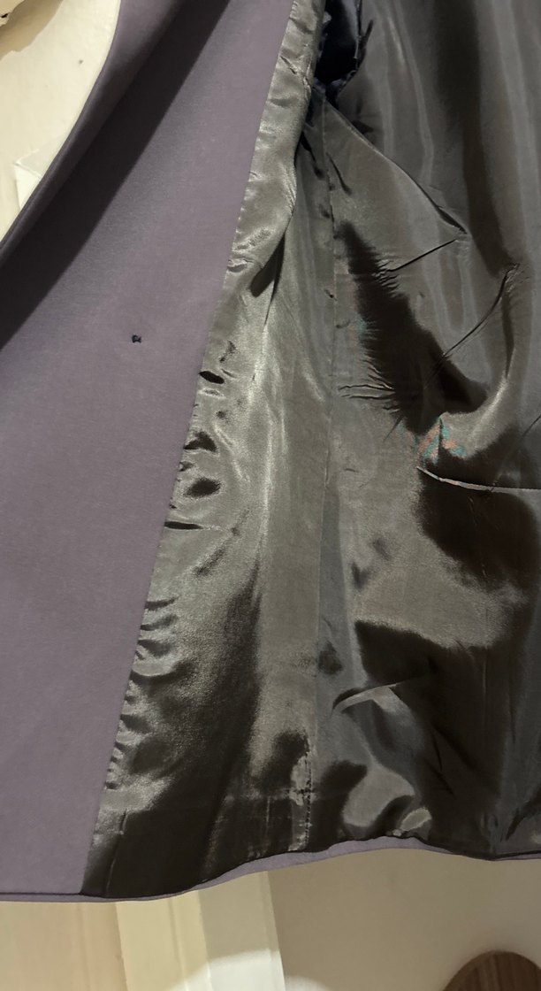 Kadın Gri Notch Yaka Düğmeli Blazer - Görsel 2