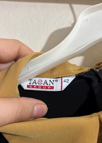 Sarı Uzun Kollu Minimalist Kadın Tunik - Görsel 5