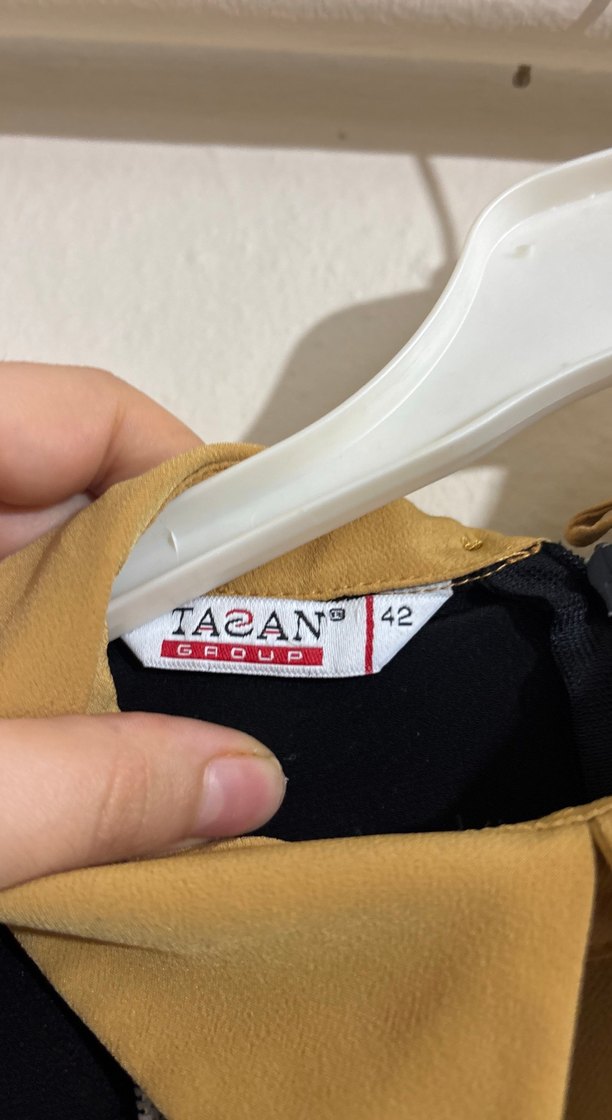 Sarı Uzun Kollu Minimalist Kadın Tunik - Görsel 5