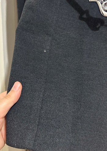 Fermuarlı Detaylı Siyah Kadın Kaban - Görsel 2