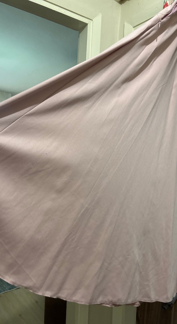 Çiçek Desenli Bej Uzun Elbise - Görsel 5