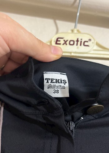 Düğmeli Siyah Uzun Kadın Etek - Görsel 4