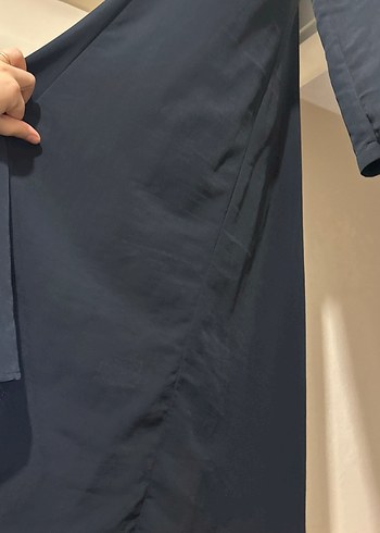 Uzun Mor Kadın Ofis Kabanı - Görsel 5