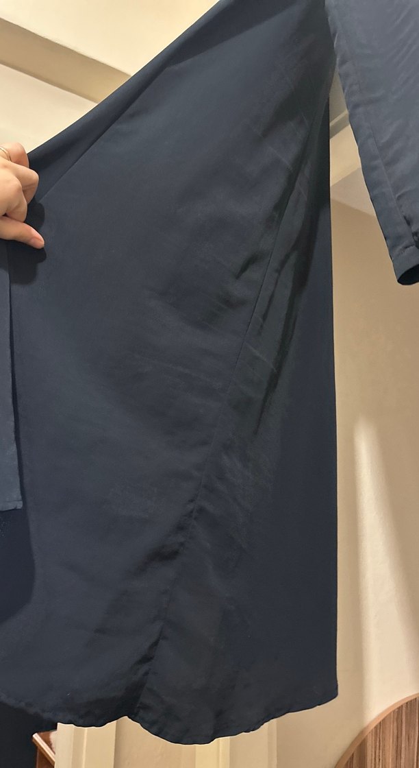 Uzun Mor Kadın Ofis Kabanı - Görsel 5