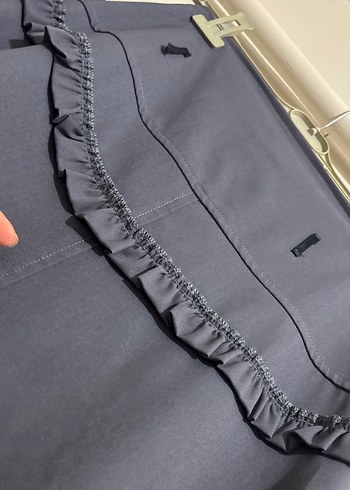 Gri Denim Uzun Kollu Kadın Takım - Görsel 6