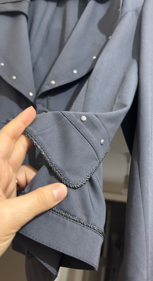 Gri Denim Uzun Kollu Kadın Takım - Görsel 4