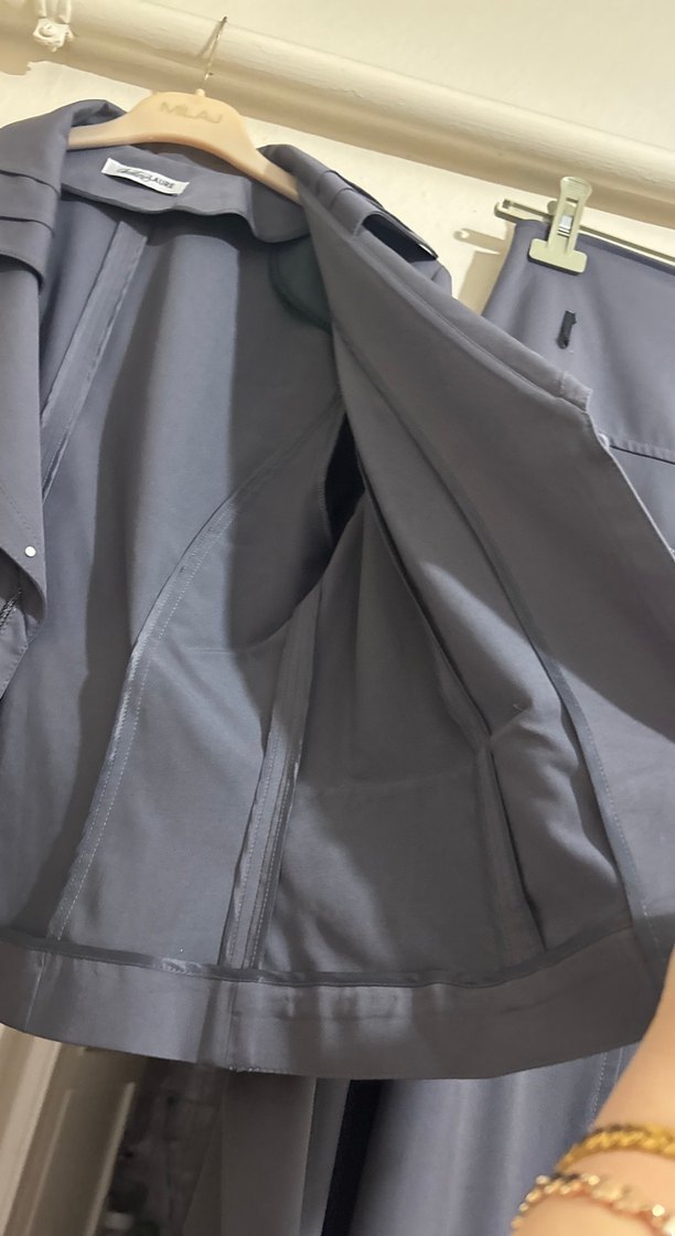 Gri Denim Uzun Kollu Kadın Takım - Görsel 3