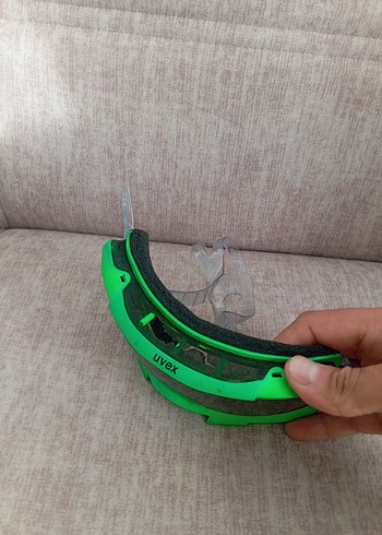 Yeşil Kayak Gözlüğü, Cırtlı, Plastik - Görsel 3