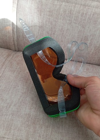 Yeşil Kayak Gözlüğü, Cırtlı, Plastik - Görsel 2