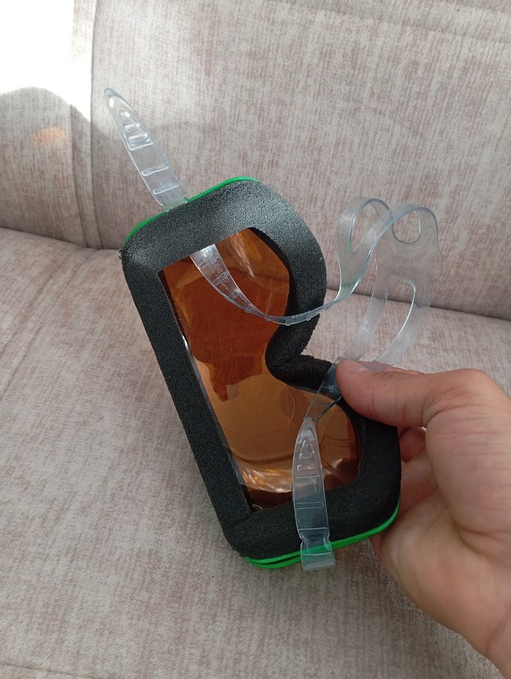 Yeşil Kayak Gözlüğü, Cırtlı, Plastik - Görsel 2