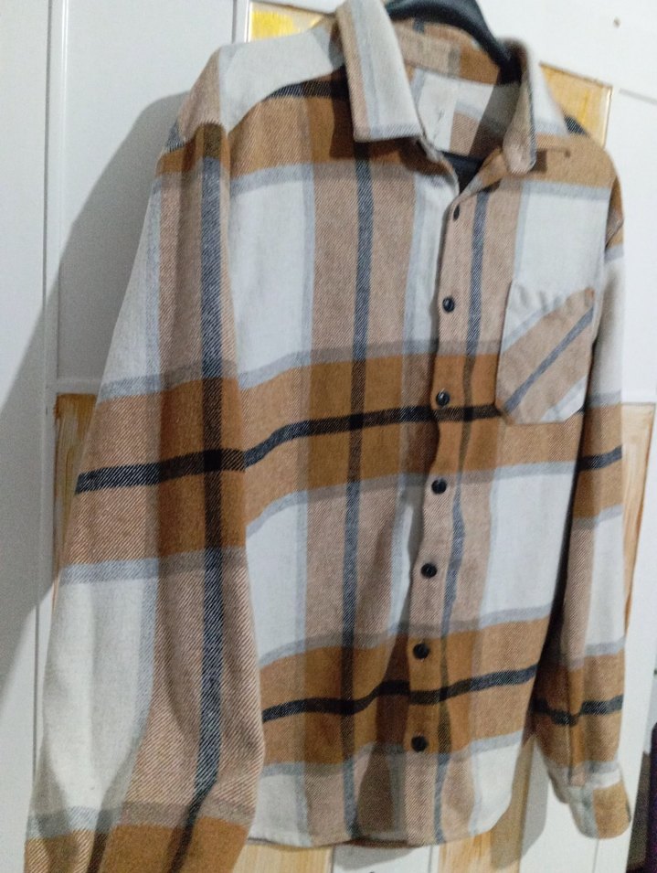 Uzun Ekose Desenli oduncu gömleği - Görsel 3