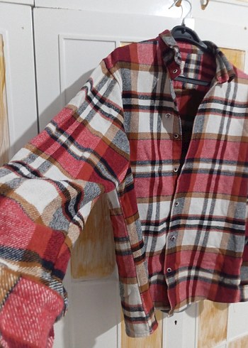 Kadın erkek kırmızı ekose oduncu gömleği - Görsel 4