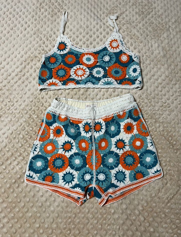 Renkli Desenli Örme İkili Takım - Görsel 2