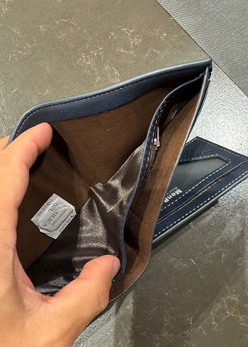 Mavi Erkek Cüzdanı - Menbense Classic - Görsel 4