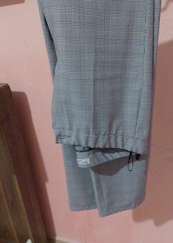 Kadın Gri Midi Kumaş Pantolon - Görsel 3