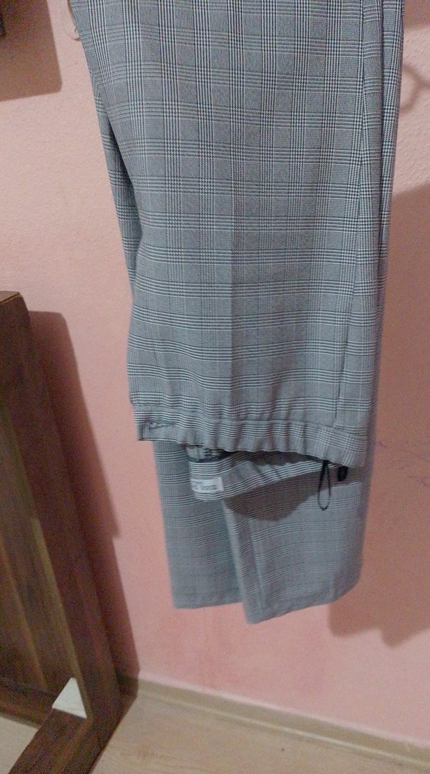 Kadın Gri Midi Kumaş Pantolon - Görsel 3