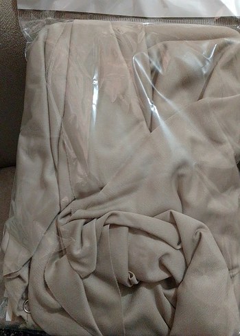 Bej Drapeli Bohem Kadın Şalı - Görsel 3