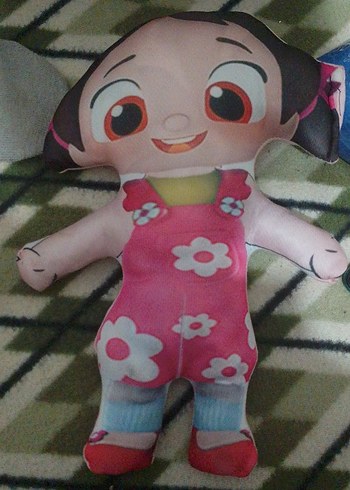 Renkli Pembe Peluş Oyuncak Bebek - Görsel 3