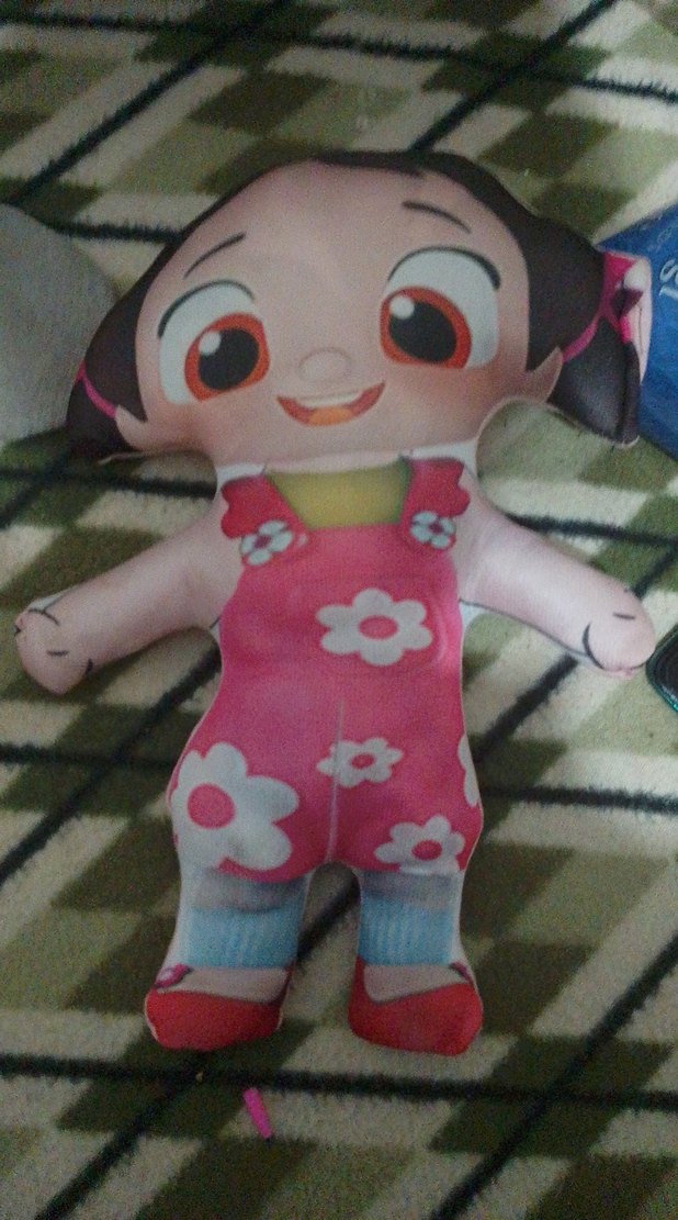 Renkli Pembe Peluş Oyuncak Bebek - Görsel 2