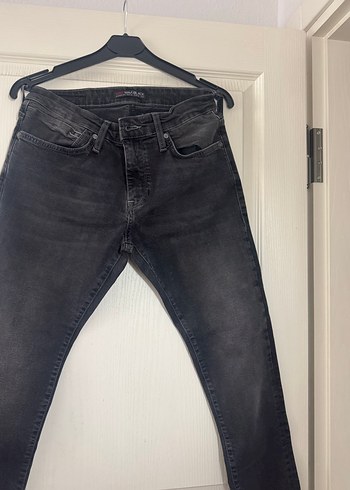 Taşlanmış Gri Erkek Denim Pantolon  Fit - Görsel 4